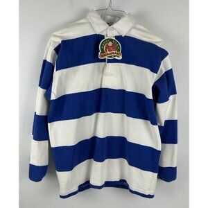 NWT Barbarian Rugby Wear Heavyweight Polo Shirt Long Sleeve Striped M